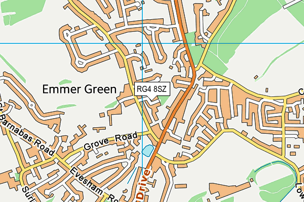 RG4 8SZ map - OS VectorMap District (Ordnance Survey)