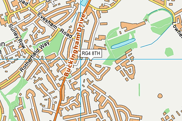 RG4 8TH map - OS VectorMap District (Ordnance Survey)