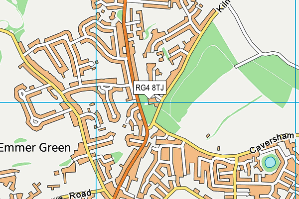 RG4 8TJ map - OS VectorMap District (Ordnance Survey)