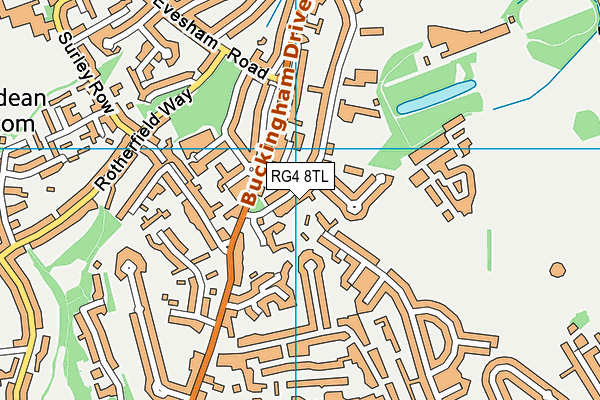 RG4 8TL map - OS VectorMap District (Ordnance Survey)