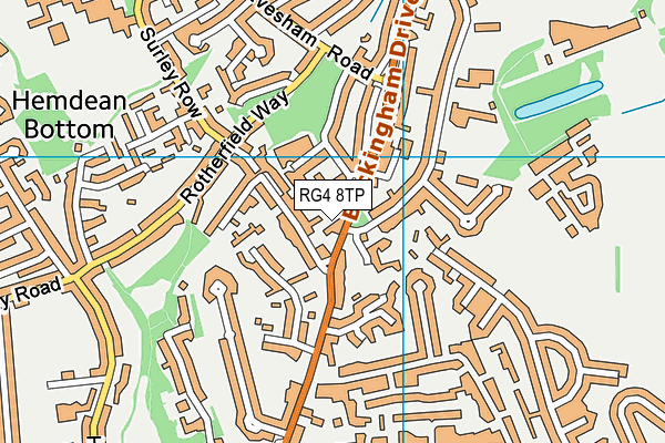 RG4 8TP map - OS VectorMap District (Ordnance Survey)