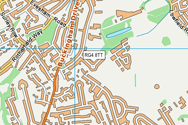 RG4 8TT map - OS VectorMap District (Ordnance Survey)