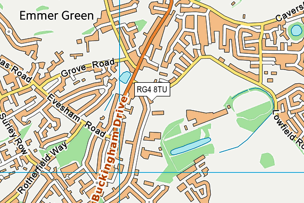 RG4 8TU map - OS VectorMap District (Ordnance Survey)