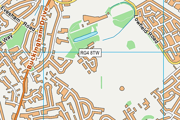 RG4 8TW map - OS VectorMap District (Ordnance Survey)