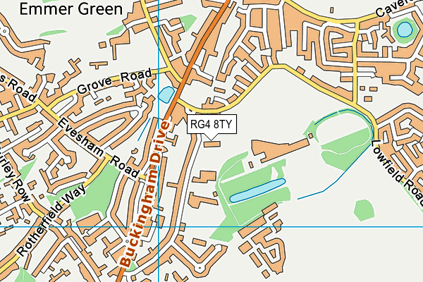 RG4 8TY map - OS VectorMap District (Ordnance Survey)