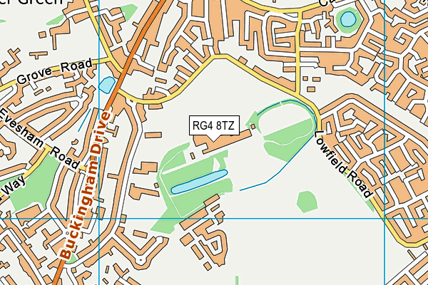 RG4 8TZ map - OS VectorMap District (Ordnance Survey)
