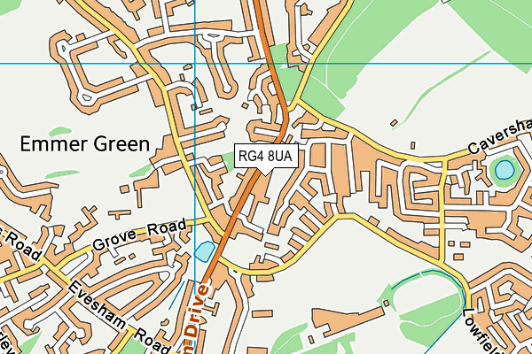 RG4 8UA map - OS VectorMap District (Ordnance Survey)