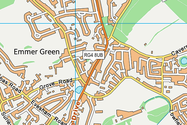 RG4 8UB map - OS VectorMap District (Ordnance Survey)