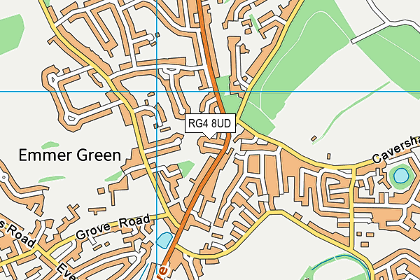 RG4 8UD map - OS VectorMap District (Ordnance Survey)