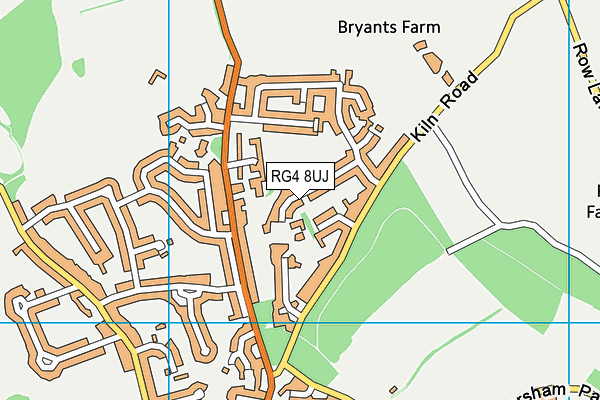 RG4 8UJ map - OS VectorMap District (Ordnance Survey)