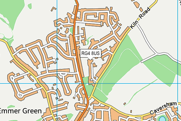 RG4 8US map - OS VectorMap District (Ordnance Survey)