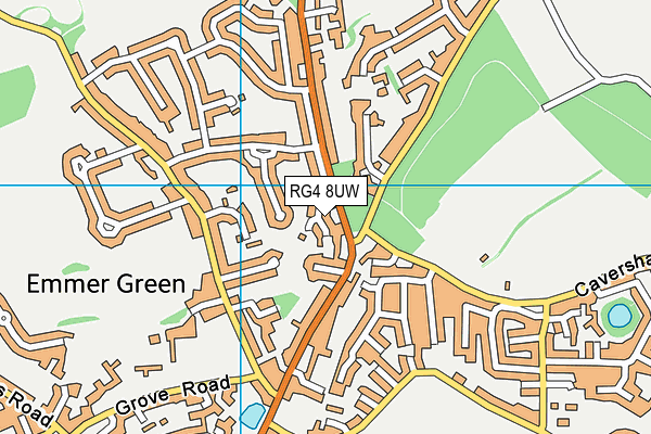 RG4 8UW map - OS VectorMap District (Ordnance Survey)