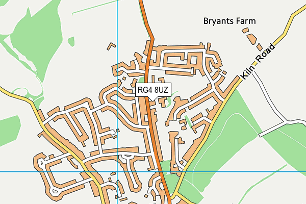 RG4 8UZ map - OS VectorMap District (Ordnance Survey)