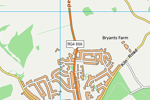 RG4 8XA map - OS VectorMap District (Ordnance Survey)