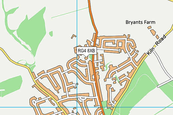 RG4 8XB map - OS VectorMap District (Ordnance Survey)