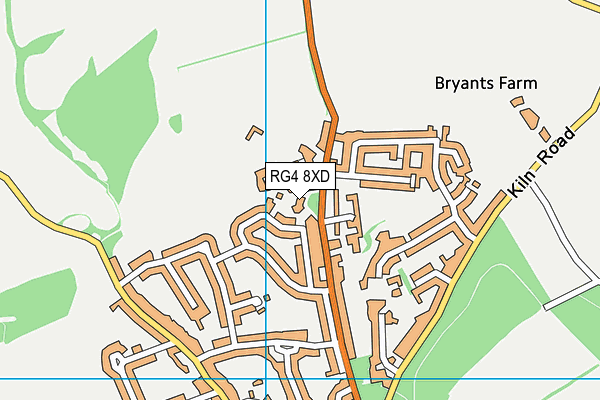 RG4 8XD map - OS VectorMap District (Ordnance Survey)