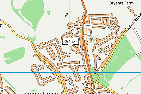RG4 8XF map - OS VectorMap District (Ordnance Survey)