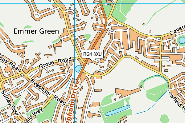 RG4 8XU map - OS VectorMap District (Ordnance Survey)