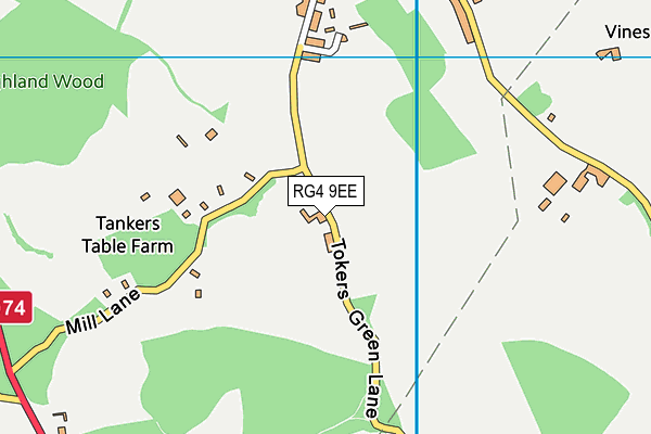 RG4 9EE map - OS VectorMap District (Ordnance Survey)