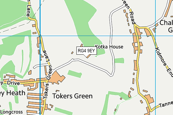 RG4 9EY map - OS VectorMap District (Ordnance Survey)