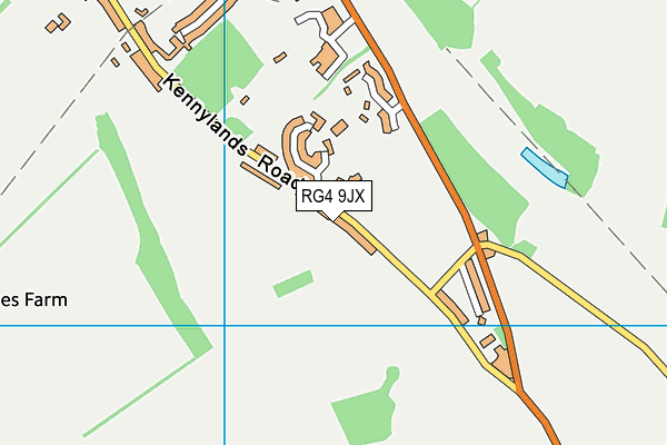 RG4 9JX map - OS VectorMap District (Ordnance Survey)