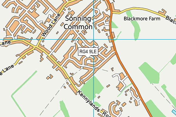 RG4 9LE map - OS VectorMap District (Ordnance Survey)