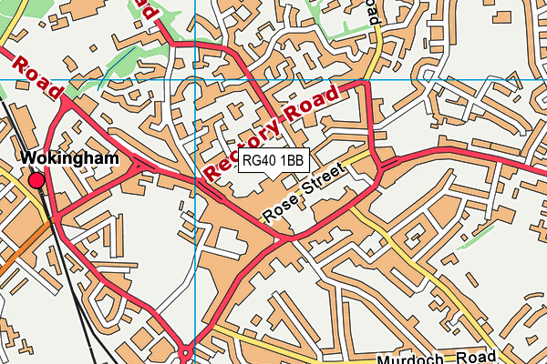 RG40 1BB map - OS VectorMap District (Ordnance Survey)
