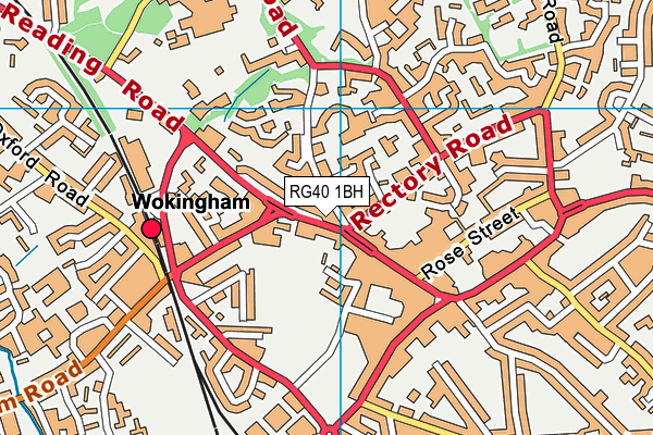 RG40 1BH map - OS VectorMap District (Ordnance Survey)