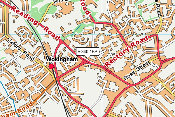 RG40 1BP map - OS VectorMap District (Ordnance Survey)