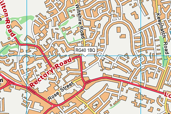 RG40 1BQ map - OS VectorMap District (Ordnance Survey)