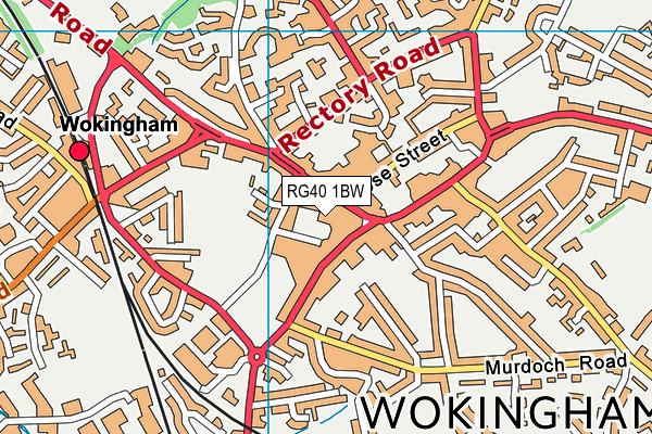 RG40 1BW map - OS VectorMap District (Ordnance Survey)