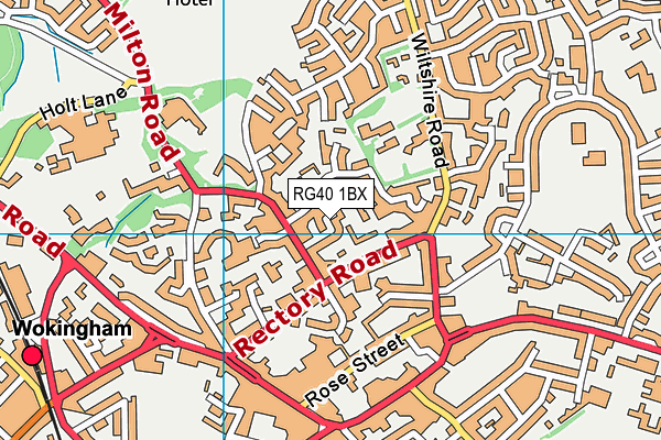 RG40 1BX map - OS VectorMap District (Ordnance Survey)