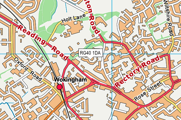 RG40 1DA map - OS VectorMap District (Ordnance Survey)