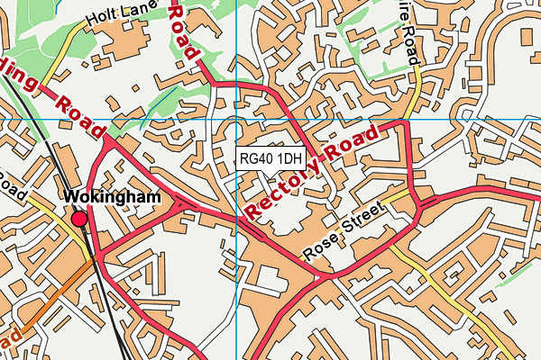 RG40 1DH map - OS VectorMap District (Ordnance Survey)