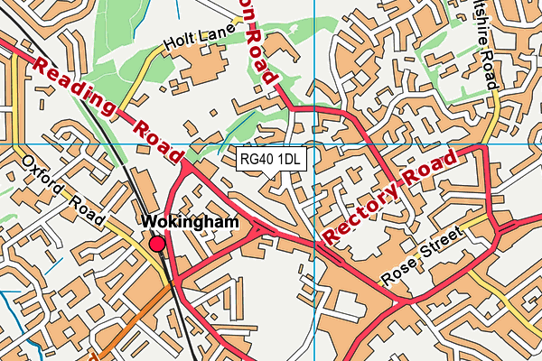 RG40 1DL map - OS VectorMap District (Ordnance Survey)