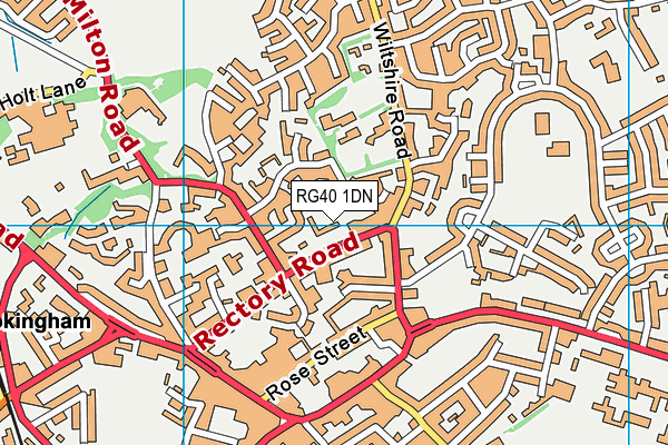 RG40 1DN map - OS VectorMap District (Ordnance Survey)