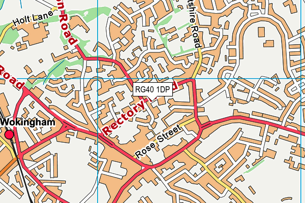 RG40 1DP map - OS VectorMap District (Ordnance Survey)