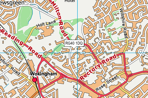 RG40 1DQ map - OS VectorMap District (Ordnance Survey)