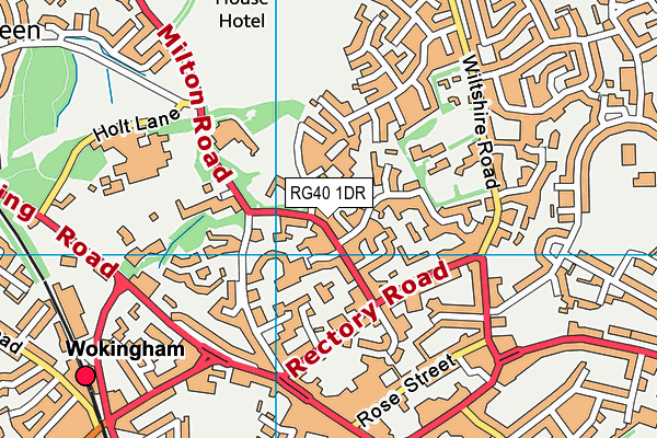 RG40 1DR map - OS VectorMap District (Ordnance Survey)