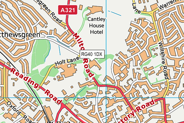 RG40 1DX map - OS VectorMap District (Ordnance Survey)