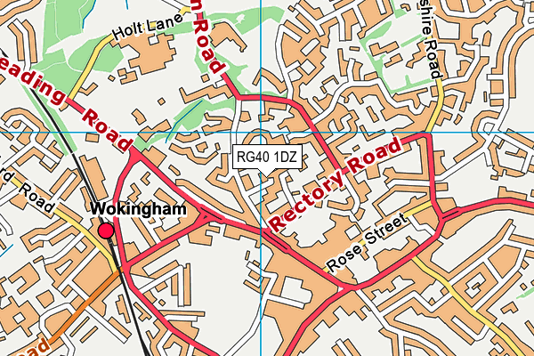 RG40 1DZ map - OS VectorMap District (Ordnance Survey)