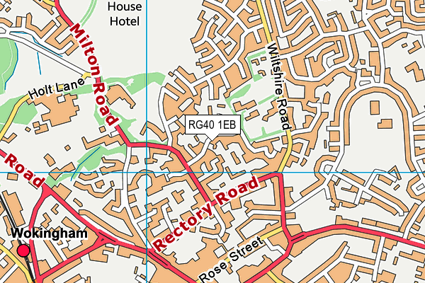 RG40 1EB map - OS VectorMap District (Ordnance Survey)