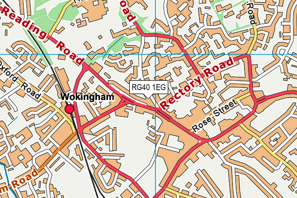 RG40 1EG map - OS VectorMap District (Ordnance Survey)