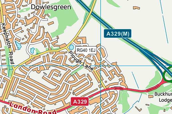 RG40 1EJ map - OS VectorMap District (Ordnance Survey)