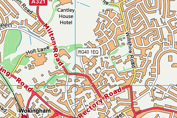 RG40 1EQ map - OS VectorMap District (Ordnance Survey)