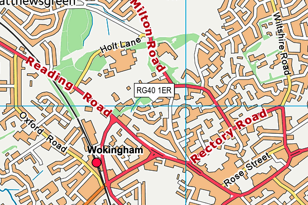 RG40 1ER map - OS VectorMap District (Ordnance Survey)