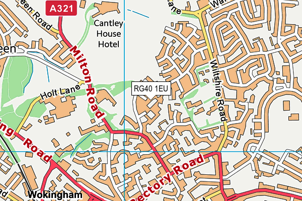 RG40 1EU map - OS VectorMap District (Ordnance Survey)