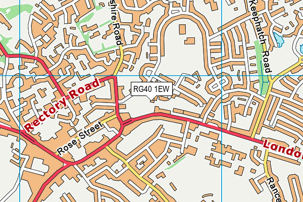 RG40 1EW map - OS VectorMap District (Ordnance Survey)