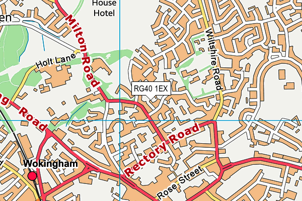 RG40 1EX map - OS VectorMap District (Ordnance Survey)