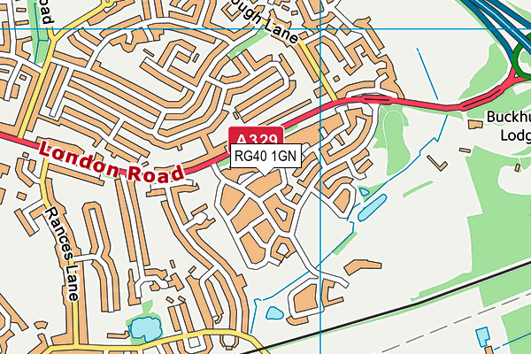 RG40 1GN map - OS VectorMap District (Ordnance Survey)